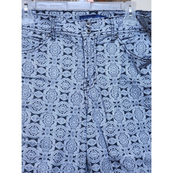 Bandolino Blu Cropped Pants Size 10 Boho Hippie Spandex Blend - Picture 2 of 8